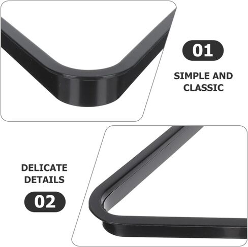 BESTonZON Mini Triangle Pool Rack, Pool Table Accessories, Black Plastic, 5.1 inches, for Kids and Families in Saudi Arabia