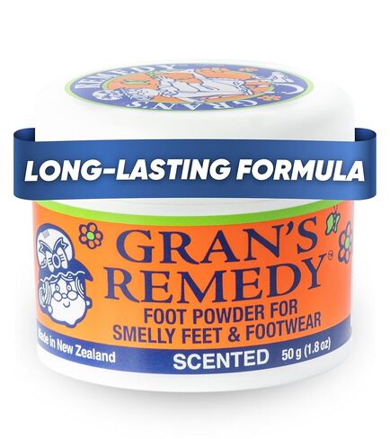Gran's Remedy Original Unscented Shoe Deodorizer and Foot Powder for Smelly Feet - Effective Shoe Odor Eliminator in Travel Size - Absorbs Sweat and Moisture for Shoes and Feet in Saudi Arabia