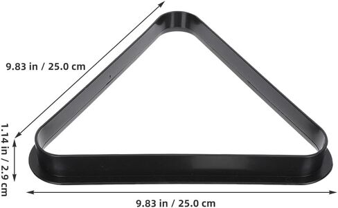Kisangel Mini Billiard Rack Triangle 9.84In البلاستيك حامل كرة حمام السباحة للكرات ذات الحجم القياسي ملحق طاولة حمام السباحة المدمجة لغرفة الألعاب المنزلية ونادي البلياردو in Kuwait