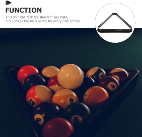 Kisangel Mini Billiard Rack Triangle 9.84In البلاستيك حامل كرة حمام السباحة للكرات ذات الحجم القياسي ملحق طاولة حمام السباحة المدمجة لغرفة الألعاب المنزلية ونادي البلياردو in Kuwait