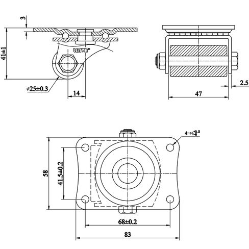 Finnhomy 1 Inch Caster Wheels Set of 4 Heavy Duty Low Profile Plate Swivel Casters Premium Solid Nylon Double Wheels 1,100 Lbs Anti-wear Furniture Casters Extra-Wide Smooth for Bed Workbench Black in Kuwait