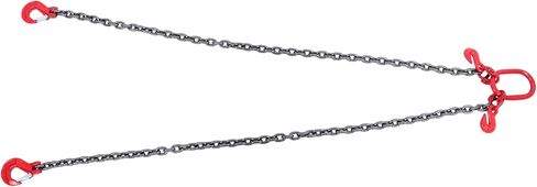 findmall 11000LBS 3/8In X 6Ft Chain Sling with 2 Leg Grab Hooks and Adjusters G80 Lifting Chains Red for Moving and Lifting Goods in Saudi Arabia