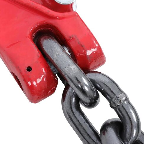 findmall 11000LBS 3/8In X 6Ft Chain Sling with 2 Leg Grab Hooks and Adjusters G80 Lifting Chains Red for Moving and Lifting Goods in Saudi Arabia