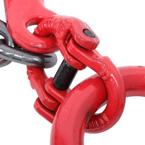 findmall 11000LBS 3/8In X 6Ft Chain Sling with 2 Leg Grab Hooks and Adjusters G80 Lifting Chains Red for Moving and Lifting Goods in Saudi Arabia