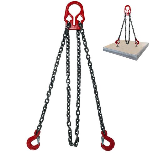 Lifting Chains with Adjuster Hooks, Adjustable Chain Sling 10FT 5/16",7055LBS/ 3.2 Tons, Heavy Duty Industrial Lifting Chain Slings for Industrial Engine Hoist in Saudi Arabia