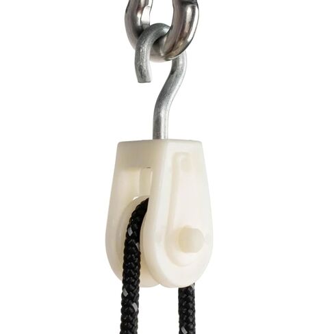 10 PCS Nylon Pulley, Small Pulleys, Plastic Single Sheave Lifting Rope Pulley Set, Plastic Pulley Mini for Wire Amateur Radio Loop Antennas, Rope Pulley for Outdoor Clotheslines White in Saudi Arabia