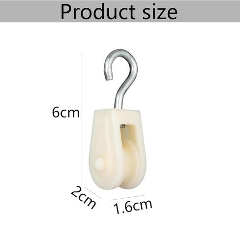 10 PCS Nylon Pulley, Small Pulleys, Plastic Single Sheave Lifting Rope Pulley Set, Plastic Pulley Mini for Wire Amateur Radio Loop Antennas, Rope Pulley for Outdoor Clotheslines White in Saudi Arabia