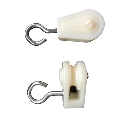10 PCS Nylon Pulley, Small Pulleys, Plastic Single Sheave Lifting Rope Pulley Set, Plastic Pulley Mini for Wire Amateur Radio Loop Antennas, Rope Pulley for Outdoor Clotheslines White in Saudi Arabia