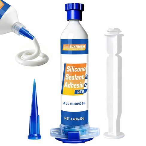 RTV Silicone Sealant, 100% Waterproof & Flexible All-Purpose Silicone Caulk for Bathroom, Kitchen, Window, RV & Home - Black(1.4oz/40g) in Kuwait