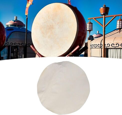 WALFRONT جلد الماعز Djembe رئيس الدف بونغو رأس الطبلة استبدال شقة مستديرة واضحة الصوت 400 مللي متر ضياء in Kuwait