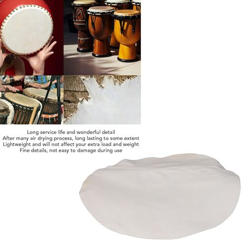 WALFRONT جلد الماعز Djembe رئيس الدف بونغو رأس الطبلة استبدال شقة مستديرة واضحة الصوت 400 مللي متر ضياء in Kuwait