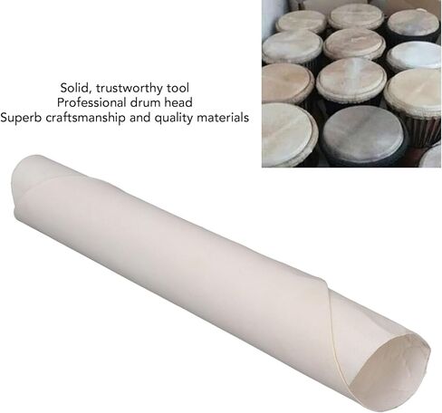 WALFRONT جلد الماعز Djembe رئيس الدف بونغو رأس الطبلة استبدال شقة مستديرة واضحة الصوت 400 مللي متر ضياء in Kuwait