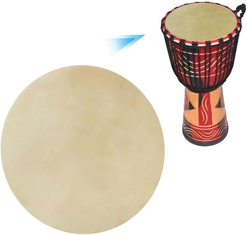 Bongo Drum Heads 30cm - Goatskin Faux Leather Texture Drum Covers for African Hand Drums Bongo Accessories Lightweight Musical Instrument Protection in Saudi Arabia