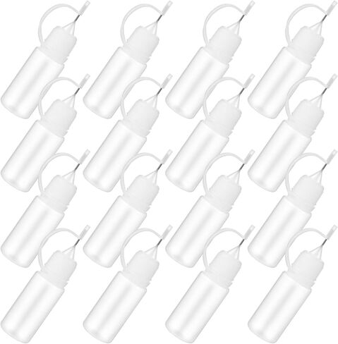 25pcs 10ml Precision Needle Tip Applicator Bottles, Plastic Squeeze Bottles with Fine Nozzle for Glue, Paint, Moisturizing Liquid Dispensing, for Crafts, Lab, and Office Use in Saudi Arabia