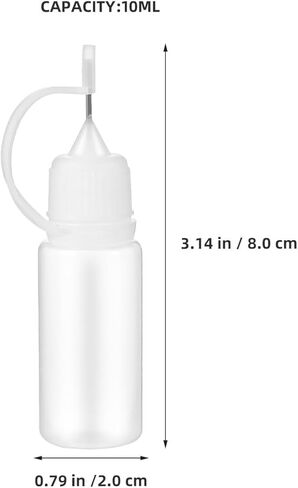 25pcs 10ml Precision Needle Tip Applicator Bottles, Plastic Squeeze Bottles with Fine Nozzle for Glue, Paint, Moisturizing Liquid Dispensing, for Crafts, Lab, and Office Use in Saudi Arabia