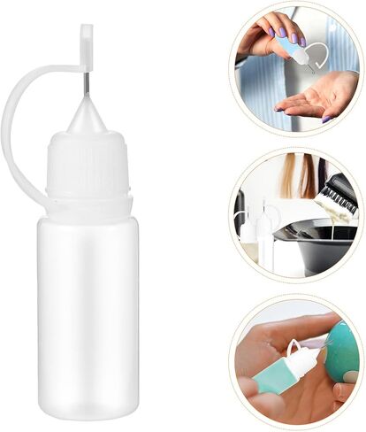 25pcs 10ml Precision Needle Tip Applicator Bottles, Plastic Squeeze Bottles with Fine Nozzle for Glue, Paint, Moisturizing Liquid Dispensing, for Crafts, Lab, and Office Use in Saudi Arabia