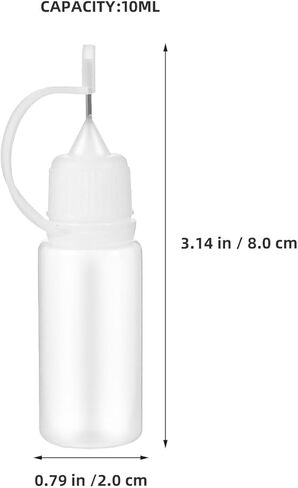 Luxshiny 25ml Needle Tip Squeeze Bottles 25pcs Plastic Applicator Bottles with Precision Nozzle for Paint Glue Moisturizing Liquid Dispensing Reusable for Crafts and Lab Use in Kuwait