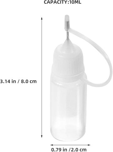 Luxshiny 25ml Needle Tip Squeeze Bottles 25pcs Plastic Applicator Bottles with Precision Nozzle for Paint Glue Moisturizing Liquid Dispensing Reusable for Crafts and Lab Use in Kuwait