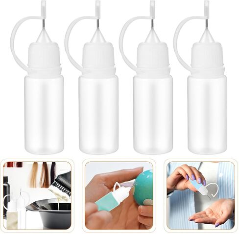 Luxshiny 25ml Needle Tip Squeeze Bottles 25pcs Plastic Applicator Bottles with Precision Nozzle for Paint Glue Moisturizing Liquid Dispensing Reusable for Crafts and Lab Use in Kuwait