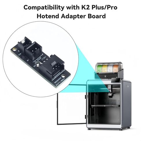 Hotend لوح مهايئ لـ Creality K2 Plus، 37×12×1.6 قطع غيار لوحة مهايئ نهاية ساخنة أصلية للطابعة K2/K2 Pro ثلاثية الأبعاد قطعة واحدة in Kuwait