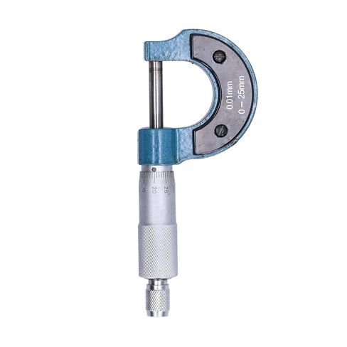 Stainless Steel Outside Micrometer, Machinist Micrometer, 0.01mm Accuracy Thickness Measuring Tool with Wrench for Machinery Factories and Workshops(0-25mm) in Saudi Arabia