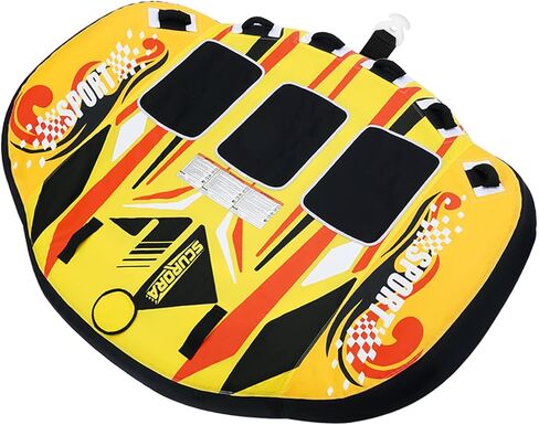 Towable Tube for Boating, 85" 1-3 Person U-Shaped Boat Tubes for Tubing with 0.65mm PVC & Reinforced Nylon, Inflatable Water Tubes for Sea,Lake,River in Saudi Arabia