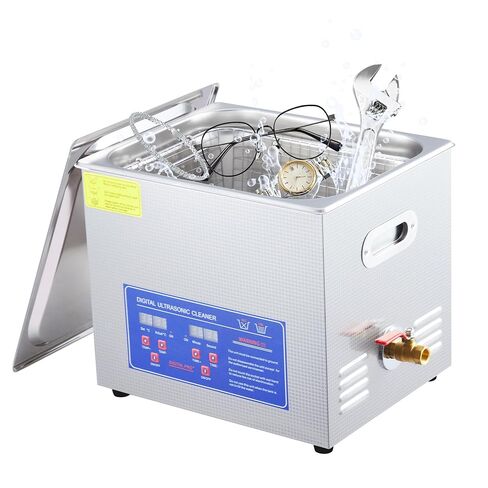 3.2L Ultrasonic Cleaner, Professional Ultrasonic Jewelry Cleaner with Digital Timer and Heater, 40kHz Stainless Steel Cleaning Machine for Glasses Watches Rings Dentures in Kuwait