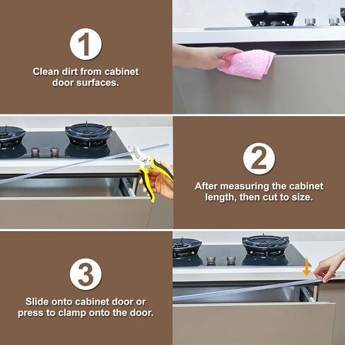 10 Pcs 18" Length 3/4" Thick Cabinet Edge Protector, Plastic Drawer Protector Edge Guard, Clear Cabinet for Kitchen, Bathroom and Office in Kuwait