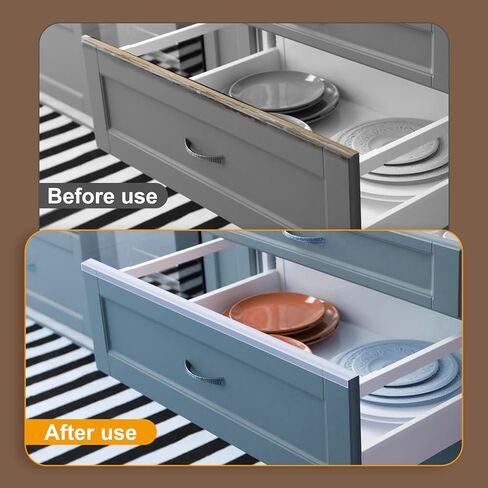 10 Pcs 18" Length 3/4" Thick Cabinet Edge Protector, Plastic Drawer Protector Edge Guard, Clear Cabinet for Kitchen, Bathroom and Office in Kuwait