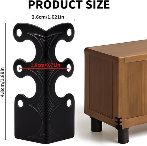 20 قطعة من واقيات زوايا لوح التزلج مع براغي، واقيات زوايا لوح التزيين المزخرف، أغطية حواف معدنية عتيقة لدرج خزانة طاولة الأثاث، أسود in Kuwait