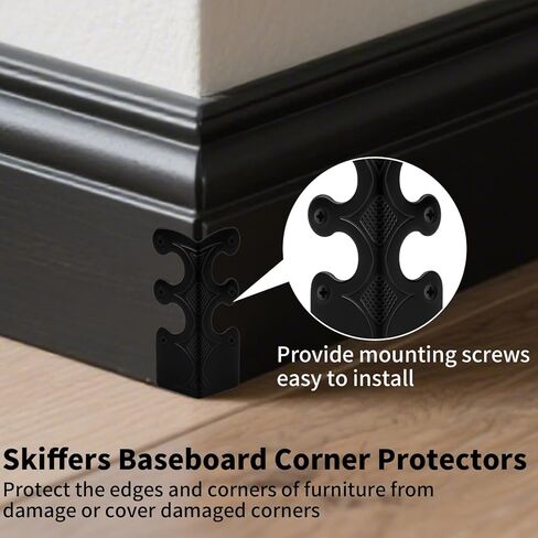 20 قطعة من واقيات زوايا لوح التزلج مع براغي، واقيات زوايا لوح التزيين المزخرف، أغطية حواف معدنية عتيقة لدرج خزانة طاولة الأثاث، أسود in Kuwait