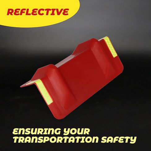 20 Packs Flatbed Edge Protectors for Cargo Loads, Corner Protectors with Reflective Strip for 4" Corner Protection & Truck Tie-Down Strap Guard, Red in Saudi Arabia