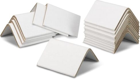 واقيات حواف التغليف من الورق المقوى 2 × 2 × 3 بوصة - عبوة مكونة من 1000 قطعة، بيضاء - واقيات زوايا معززة على شكل حرف V للمنصات - زوايا من الورق المقوى للخدمة العادية للشحن in Kuwait