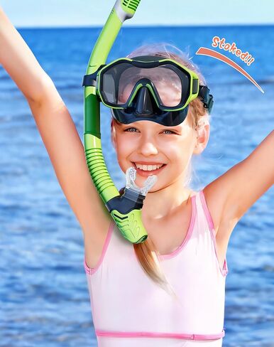 Snorkeling Gear for Adults Kids, Dry-Top Snorkel Set, 180°Panoramic Wide View Diving Mask Breathing Freely Snorkel Mask for Snorkeling Scuba Diving Swimming Travel in Saudi Arabia