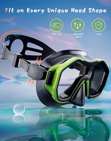 Snorkeling Gear for Adults Kids, Dry-Top Snorkel Set, 180°Panoramic Wide View Diving Mask Breathing Freely Snorkel Mask for Snorkeling Scuba Diving Swimming Travel in Saudi Arabia