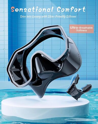 Snorkeling Gear for Adults Kids, Dry-Top Snorkel Set, 180°Panoramic Wide View Diving Mask Breathing Freely Snorkel Mask for Snorkeling Scuba Diving Swimming Travel in Saudi Arabia