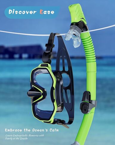 Snorkeling Gear for Adults Kids, Dry-Top Snorkel Set, 180°Panoramic Wide View Diving Mask Breathing Freely Snorkel Mask for Snorkeling Scuba Diving Swimming Travel in Saudi Arabia