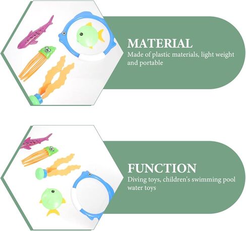 1 Set Diving Set Pool Combination for Underwater Fun Includes Dive Sticks Rings and Sea Creatures for Swimming Training and Water Games for Boys in Saudi Arabia