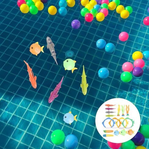 1 Set Diving Set Pool Combination for Underwater Fun Includes Dive Sticks Rings and Sea Creatures for Swimming Training and Water Games for Boys in Saudi Arabia