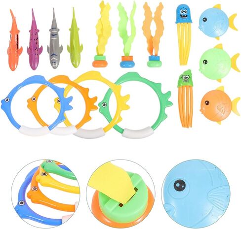 1 Set Diving Set Pool Combination for Underwater Fun Includes Dive Sticks Rings and Sea Creatures for Swimming Training and Water Games for Boys in Saudi Arabia
