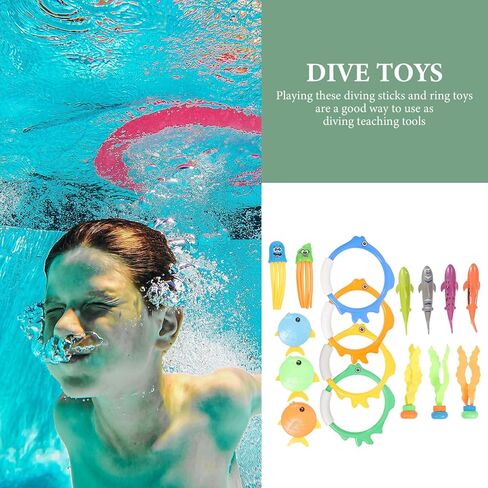 1 Set Diving Set Pool Combination for Underwater Fun Includes Dive Sticks Rings and Sea Creatures for Swimming Training and Water Games for Boys in Saudi Arabia