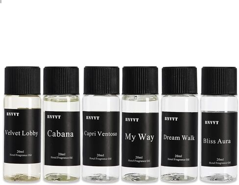 Hotel Collection Fragrance Oil Set (6 x 20ml) – Luxury Aroma Oils for Diffuser, Inspired by Iconic 5-Star Hotels – Premium Scented Oil Gift Set for Home & Office in Saudi Arabia