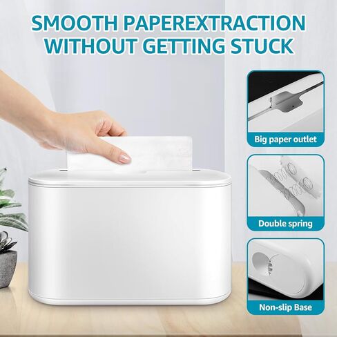 Countertop Paper Towel Dispenser, 12.6"4.5" Large Non-Slip Bottom Napkin Dispenser, Commercial Multifold Paper Towel Holder with Visible Window for Kitchen, Bathroom, Toilet, Hotel in Saudi Arabia