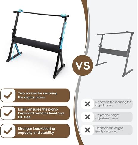 Z Style Keyboard Stand, Adjustable Digital Piano Stand,Keyboard Music Stand, Piano Keyboard Stand, Fits 54-88 key Electric Pianos, with Locking Function in Kuwait