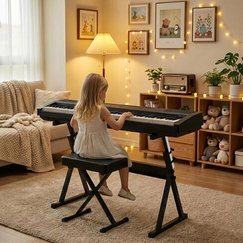 Z Style Keyboard Stand, Adjustable Digital Piano Stand,Keyboard Music Stand, Piano Keyboard Stand, Fits 54-88 key Electric Pianos, with Locking Function in Kuwait