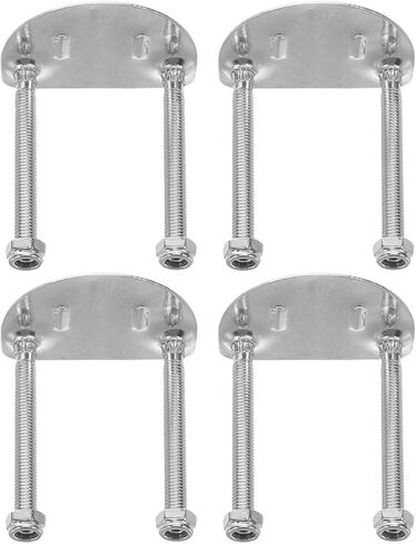 4pcs Roller Skate Bracket Plates Silver Stainless Steel Double Row Mounting Hardware with Shock Absorption for Four Wheel Roller Skate Base Assembly in Saudi Arabia