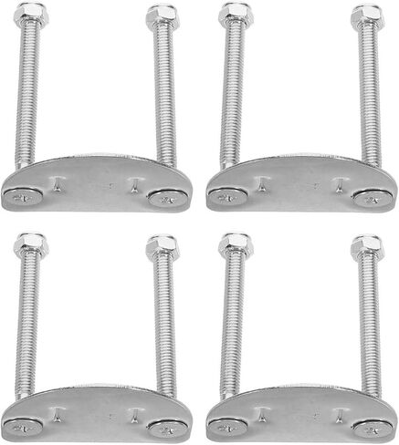 4pcs Roller Skate Bracket Plates Double Row Shock Absorbing Hardware Accessories Silver Metal Quad Skate Base for Smooth Indoor and Outdoor Skating in Saudi Arabia