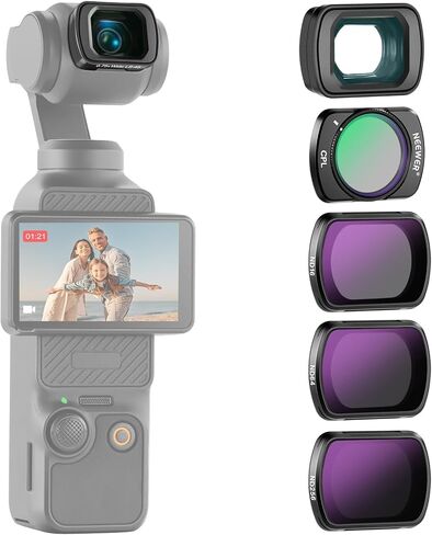 Neewer 2 Pack Magnetic Black Mist Diffusion 1/4 و 1/8 مجموعة مرشح عدسة التأثير المتوافقة مع DJI Osmo Pocket 3 Gimbal Campa Combo Accessories مع واقيات الشاشة الزجاجية المقسى ، FL-B11 in Kuwait