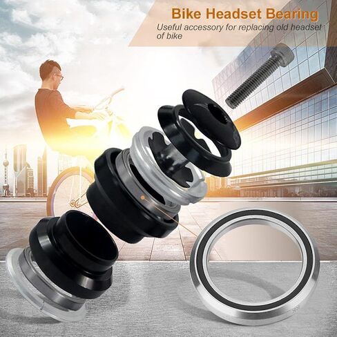 Dioche Bearings, Steel Ring Headset Sealed Bearings Single Repair Accessory(47mm) in Saudi Arabia