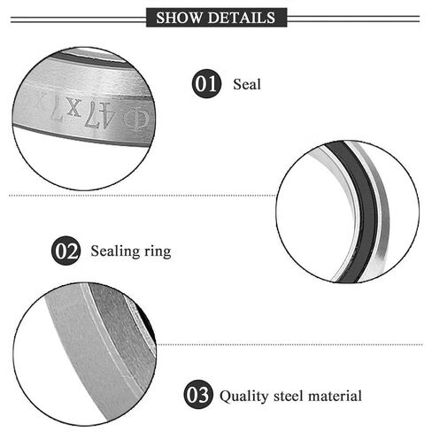 Dioche Bearings, Steel Ring Headset Sealed Bearings Single Repair Accessory(47mm) in Saudi Arabia